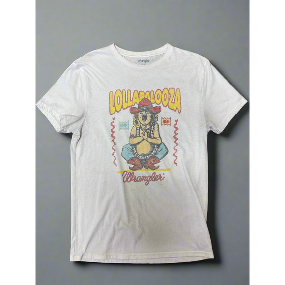 Y2K Wrangler × Lollapalooza Cowboy Buddha Graphic Tee  M - Picture 1 of 4